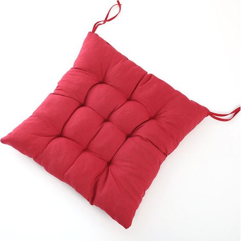 Coussin de chaise carré Coussin en coton pour la maison Coussin de loisir pour personnes âgées - Rouge, 40405cm, 2pcs