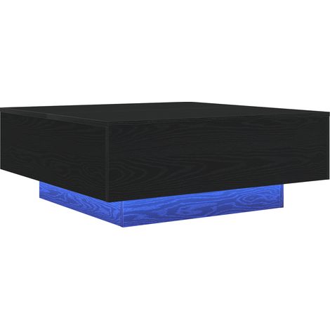 Table basse,Table d'appoint,Table de Salon Chêne noir 80 x 80 x 31 cm Bois d'ingénierie CFW93096 (1/5)