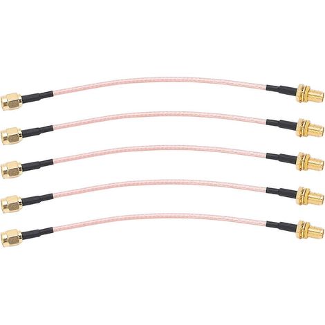 Kit de 5 adaptateurs pour câble coaxial RF (SMA mâle vers femelle) RG316