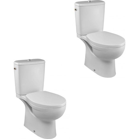 JACOB DELAFON Lot de 2 WC à poser sans bride Patio + abattant