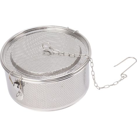 Gewürzsieb aus Edelstahl mit Kette – Kugel-Teefilter für Suppen und Gewürze – 20 cm Durchmesser (1/5)