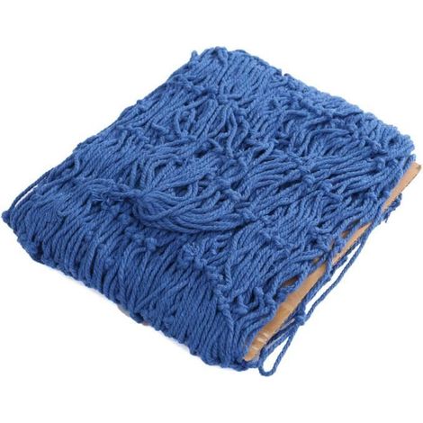 TEMPSA 100cmX200cm Filet de Pêche en Fil de Coton Pour Décoration Maison BLEU FONCE (1/4)