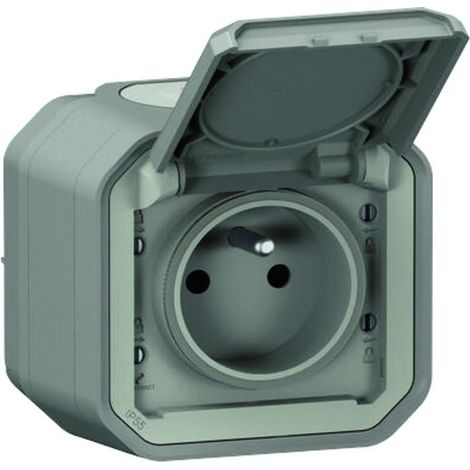 Plexo 2p+t F/b Gris Salpicado