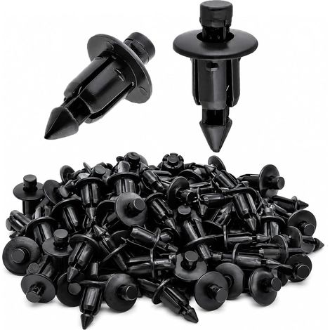 50 Clips Carénage 6mm Rivets Plastique Fixation Panneaux Auto Moto (1/5)