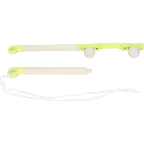 Bâton de massage cervical portatif à rouleau - Réduit l'inconfort - Billes de massage cervicales amovibles - Jaune-AquaForge (1/5)