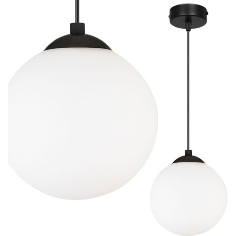 Pendelleuchte, Kugel, schwarz, LED, 15 cm (1/5)