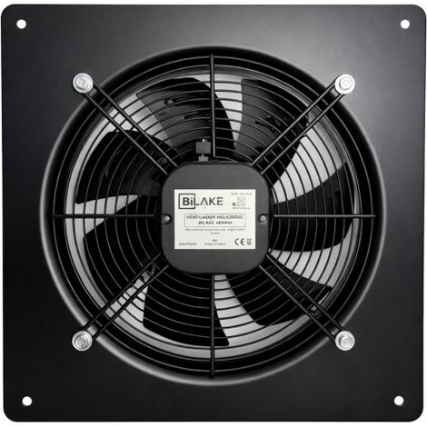 Extractor Helicoidal Empotrable Bilake Ø400 mm 3980 m³/h - 180W Ventilador Industrial de Pared en Acero IPX4