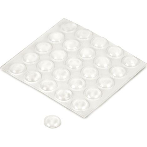 Tope de Puerta  Estilo Funcional  Fabricado en Plástico  Acabado en Cristal transparente  Medidas 10103 mm  Sistema de Fijación  100 Unidades -
