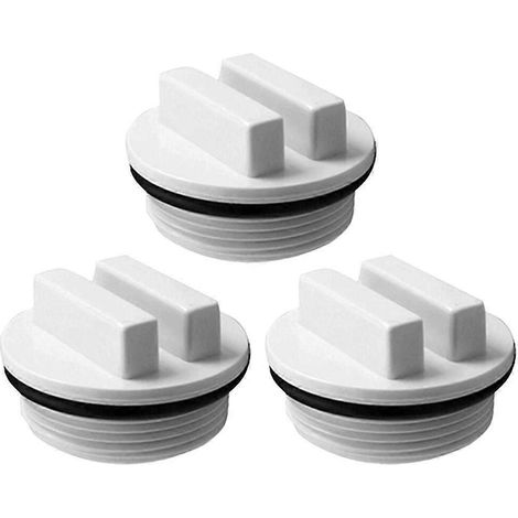 Lot de 3 bouchons de refoulement pour piscine enterrée (1/2)