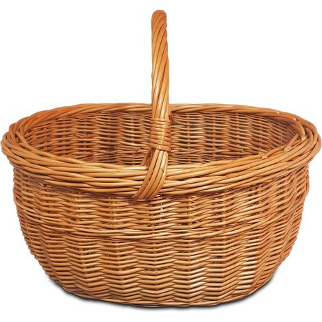 Panier en osier, panier à provisions, pique-nique, champignons, ÉCOLOGIQUE (1/5)