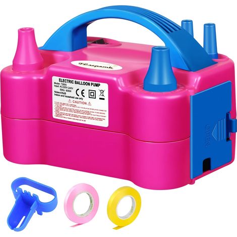 Pompe à Ballons électrique 600W,Gonfleur Ballon Electrique Portable avec 2+2 Buses, 2 Modes Pompe Ballon Anniversaire pour Les Décorations, Mariages et Fêtes (1/5)