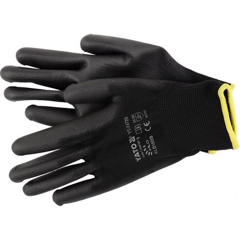 Gants de travail en nylon noir 9 YT-74729 YATO (1/5)