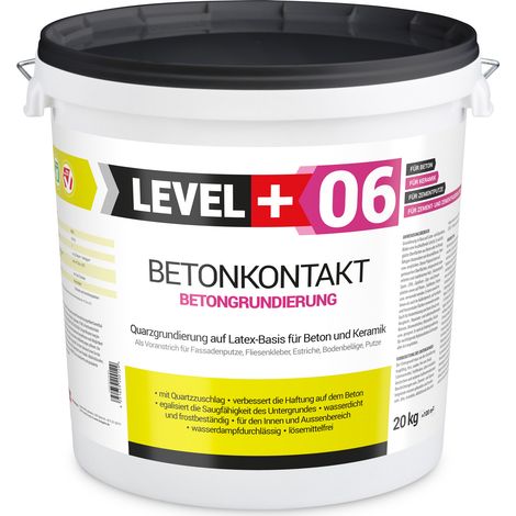 LEVEL+ Betonkontakt Tiefgrund Betonfarbe Haftgrund L+06 - 20KG (1/5)