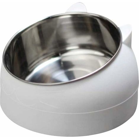 - 200 ML Acier Inoxydable Chat Bol Chat Eau Bol Multifonction Nourriture et Eau Bol Blanc (1/5)