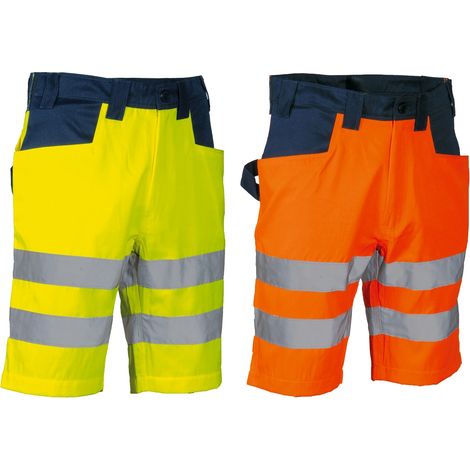 Pantalones cortos de trabajo de alta visibilidad Cofra Turmero - 44 (EU) - Arancione