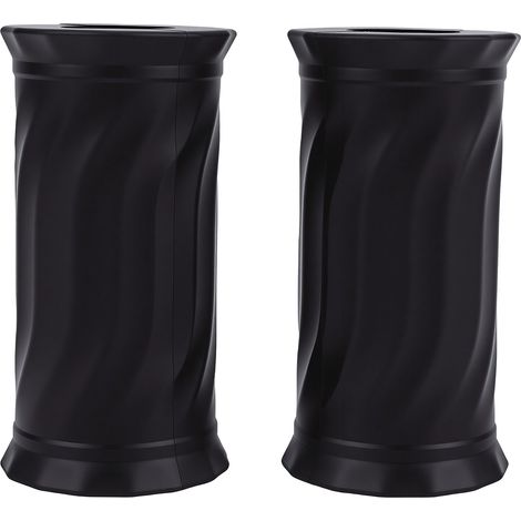1 paire poignées d'haltères antidérapantes ergonomiques compactes silicone barre pour gym, haltérophilie noir (1/5)