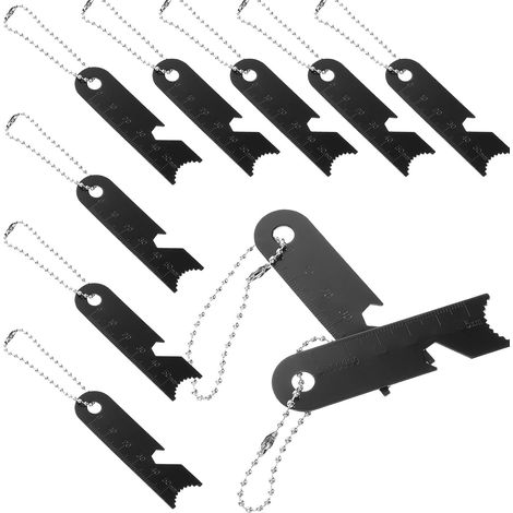 Lot de 10 Grattoirs à Tiges en Acier au Manganèse Noirs Chaîne Multifonctions pour Feu d'Extérieur Camping et Survie Résistants à L'Humidité Outils (1/5)