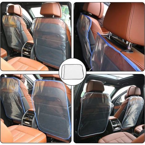 Protection Siege Arriere Voiture - Transparente - Etanche - 66 x 48 cm - Pour Voiture Fourgonnette VUS - Lot de 2 (1/5)