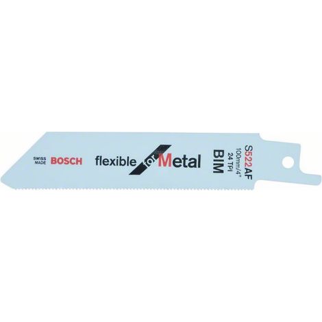 BOSCH Lames de scie sabre courte flexible pour métal S522AF - x 2