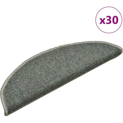 Stufenmatten 30 Stk. 56x17x3 cm Dunkelgrün Halbrund
