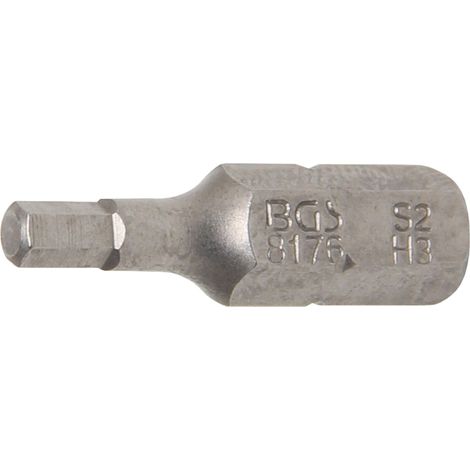 Inserto  lunghezza 25 mm  attacco esagono esterno 6,3 mm (1/4")  esagono interno 3 mm