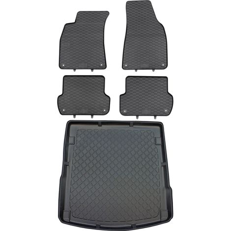 Audi A4 B6 B7 Limousine (2001–2007) – Set: Gummifußmatten + Kofferraummatte