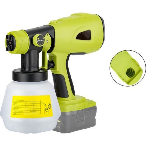 Cordless Paint Sprayer for Ryobi 20V Battery, Cordless Power Tool HVLP Spray Gun
