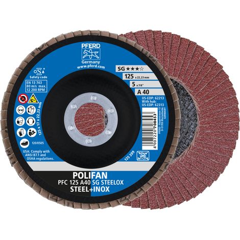 Fächerschleifscheibe 125mm K40 PFERD K125K40 (1/5)