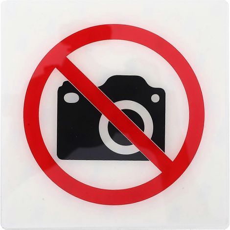 Panneau mural en acrylique « Interdit de photographier »-15.00X15.00X0.30CM (1/4)