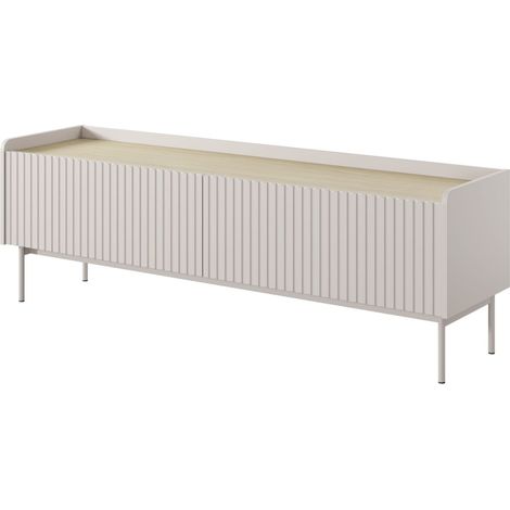 Meuble de salle de bain, Noir Mat, 80 × 57 × 46 cm, poignées argentées (1/5)