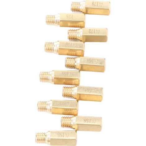 Lot de 10 gicleurs principaux hexagonaux pour carburateurs de moto Keihin PWK PWM OKO CVK NSR KSR (1/5)