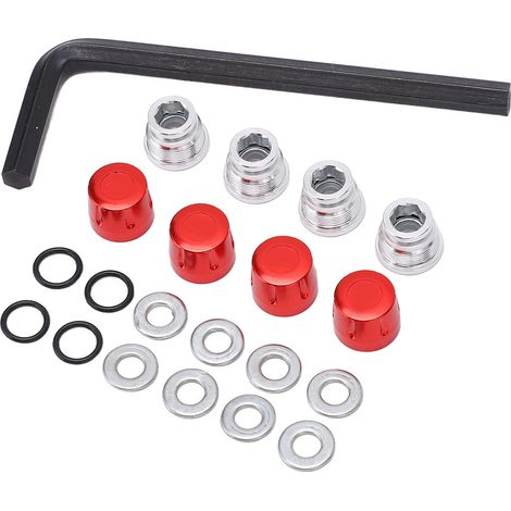 4pcs Écrous de Roue en Alliage d'Aluminium Type Déconnecté Pièces pour Voiture RC 1/10 avec Moyeu 1.9in Rouge (1/5)