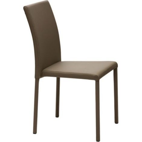 Chaise en faux cuir Jazon - Lot de 4-Blanc (1/5)
