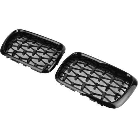 Paire de calandres de pare-chocs avant, grille de capot, 51138195151, compatible BMW Série 3 E36 M3 1997-1999, noir brillant (1/5)