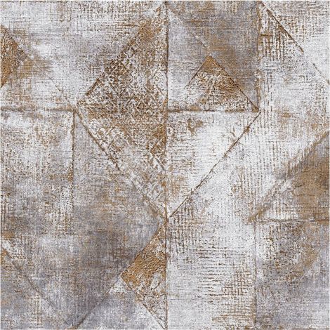 Graphic wallpaper wall Profhome 389764 hot embossed non-woven wallpaper textured used look and metallic highlights gold grey 5,33 m2 (1/5)