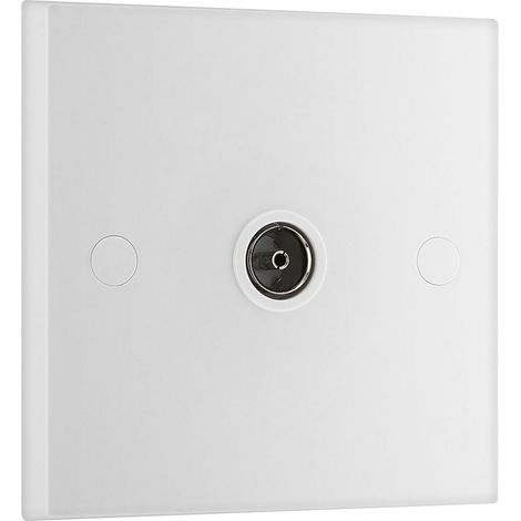 Prise électrique simple coaxiale, blanc, 960-0J (1/5)