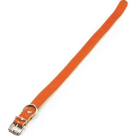 Utilia Pet COLLARE IN CUOIO DI BUFALO cm. 61x3,5 col. Arancione 6.00 pz