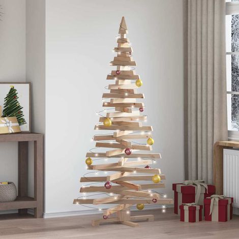Weihnachtsbäume mit Ständer Natur 180 cm Massivholz Kiefer (1/5)