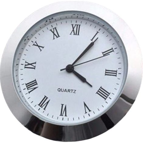 Un cadran rond remplace la mini-horloge d'origine à chiffres romains, avec un décor de chambre métallique (argenté) (1/5)