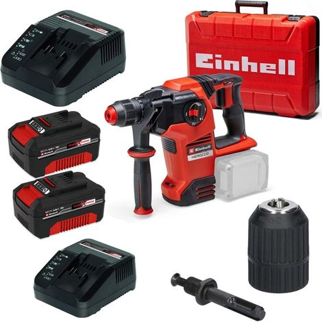 Einhell 18v 36V X-Change Cordless SDS Hammer Drill Kit + Keyless Chuck + Adapter (1/5)
