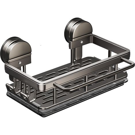 Étagère d'évier de cuisine à ventouses sans perçage, support multifonction sous robinet avec égouttoir (1/4)