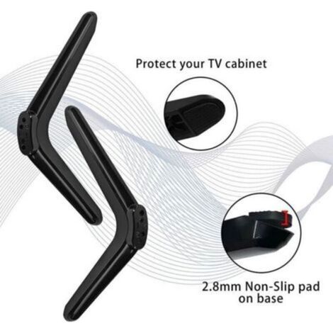 Pied TV - 32 À 55 Pouces - Charge Maximale 45 Kg - Antidérapant - Avec Espace De Rangement (1/4)