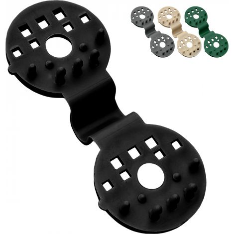 Linxor - Lot de 100 clips de fixation pour brise vue, bâche ou toile d'ombrage - Noir (1/5)