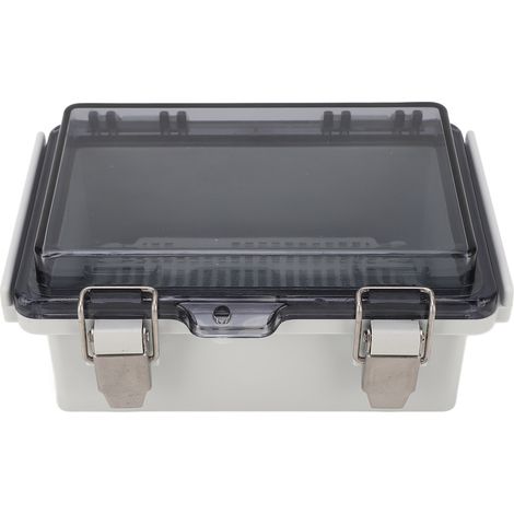 Boîtier électrique étanche en plastique ABS, boîtier d'ingénierie extérieur général, boîte de distribution avec couvercle transparent, 5,9 × 3,9 × 2,8 pouces. (1/5)