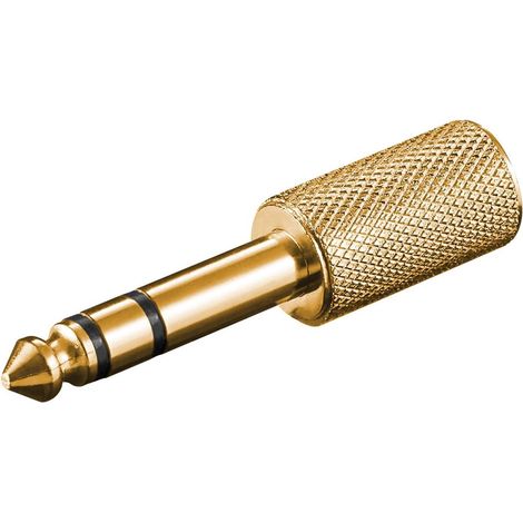 Goobay 11062 cambiador de género para cable 3.5mm 6,35mm Oro