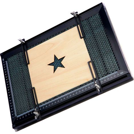 Hochfester Stahl-Laserschneidtisch, Gravierplattform mit Klemme, 380 x 284 x 22 mm, robuste Werkzeugmaschine (1/5)
