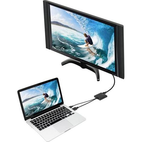 [GEBRAUCHT] B-Ware Renkforce DisplayPort Splitter DisplayPort Stecker/Buchse Schwarz (1/2)
