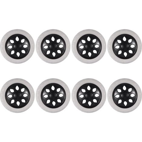 8X Noir Blanc Noyau Plastique Mousse Chariot pour Achats Roulettes Panier Roue (1/5)