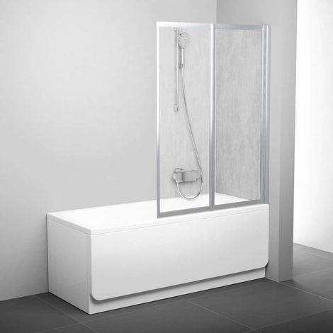 Ravak Supernova - Schermo da bagno pieghevole in due parti VS2 105, 105x140 cm, satinato/Rain 796M0U0041 (1/2)