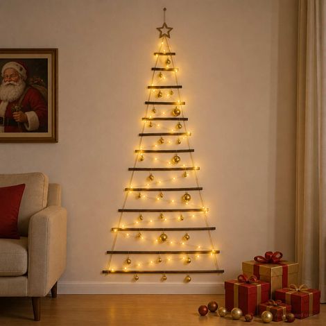 vidaXL Árbol de Navidad colgante con bolas 180 cm 100 LED (1/5)